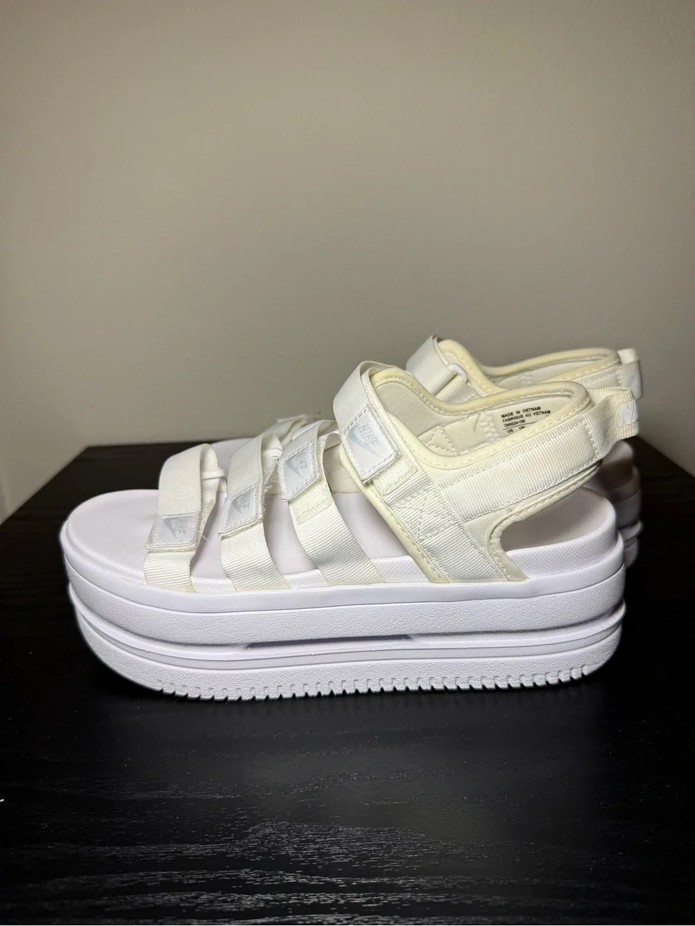 Nike White Women's Platform Sport Sandals